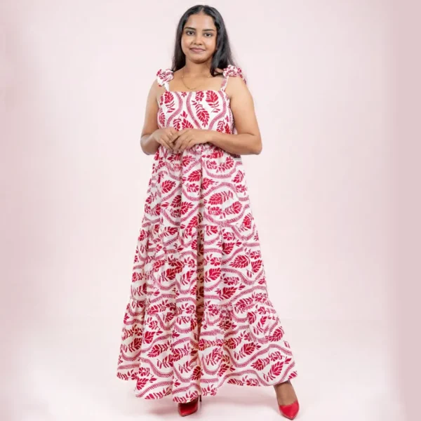 Maxi Red Printed Dress